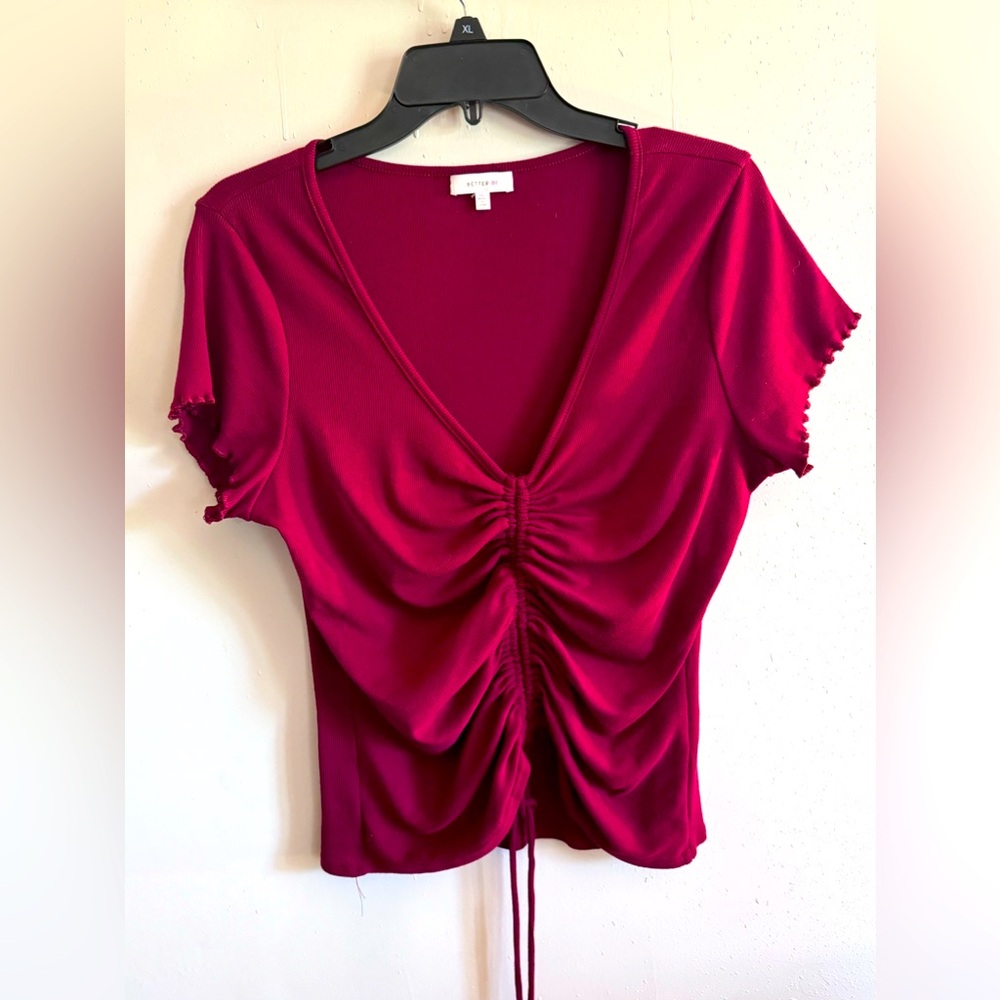1x Better Be maroon cinched top